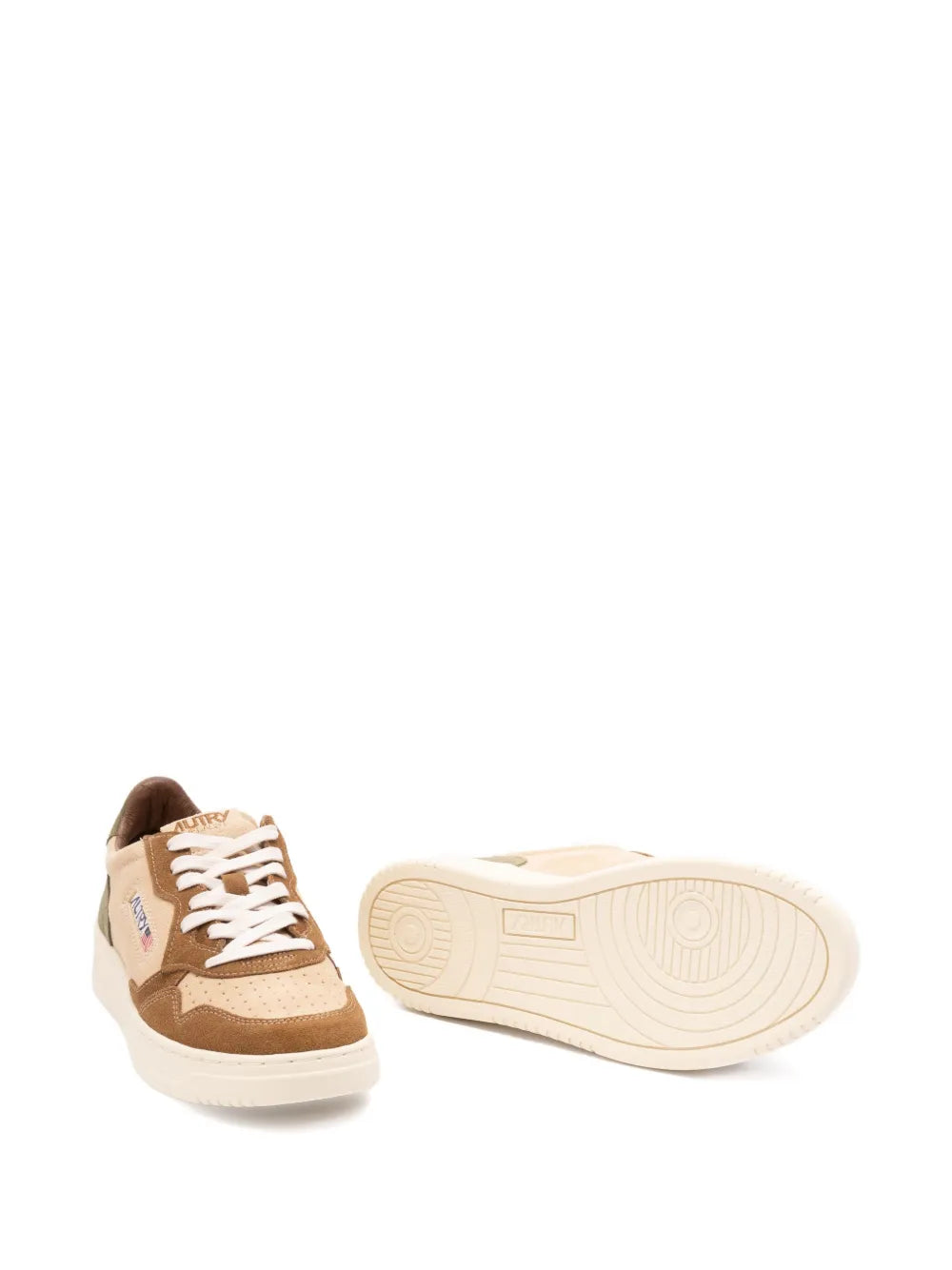Autry Medalist Suede-Panelled Lace-Up Sneakers