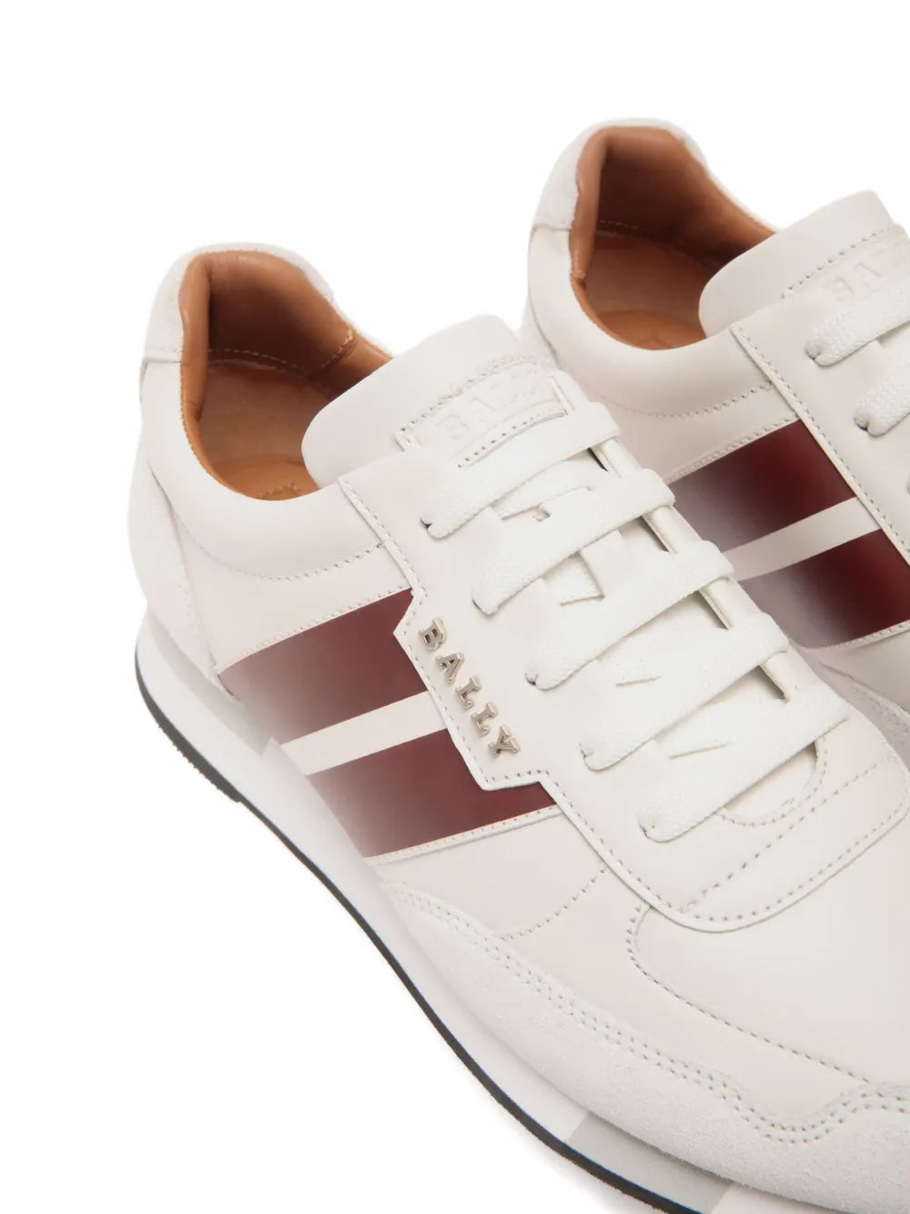 Bally Leather Striped Low-Top