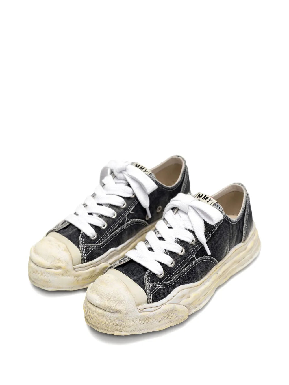 Maison MIHARA YASUHIRO Hank Bleach-Denim Low-Top