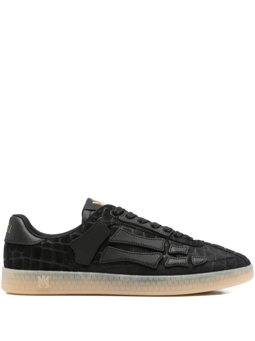 Amiri Crocodile-Embossed Leather Sneakers