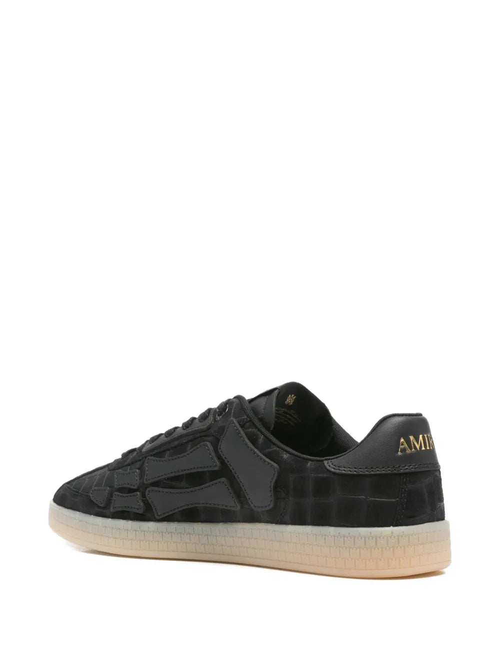 Amiri Crocodile-Embossed Leather Sneakers