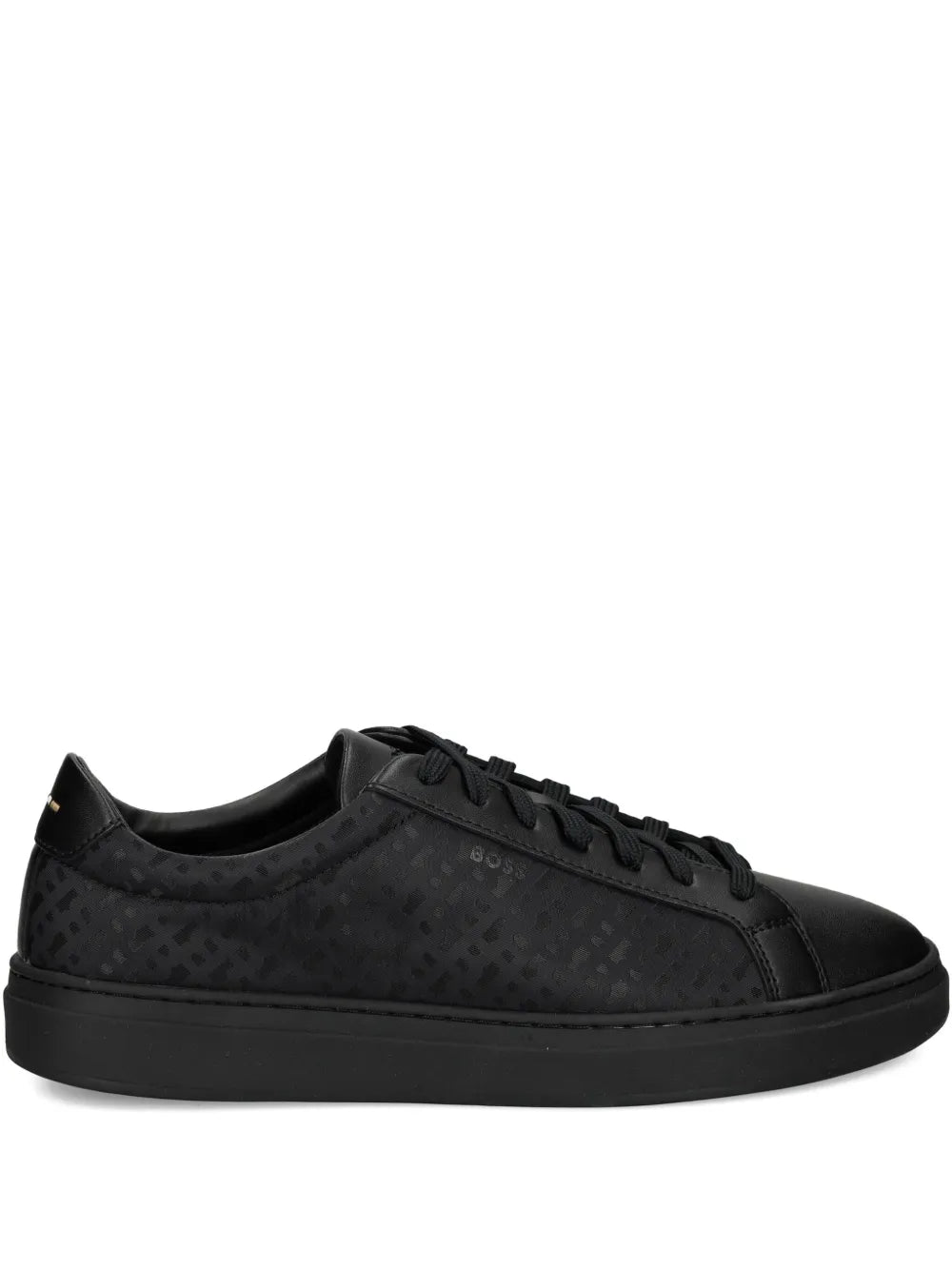 Boss Patterned Leather Sneakers
