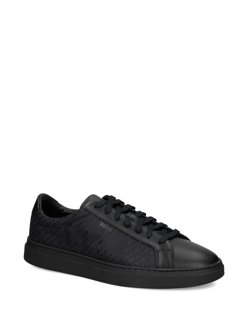 Boss Patterned Leather Sneakers
