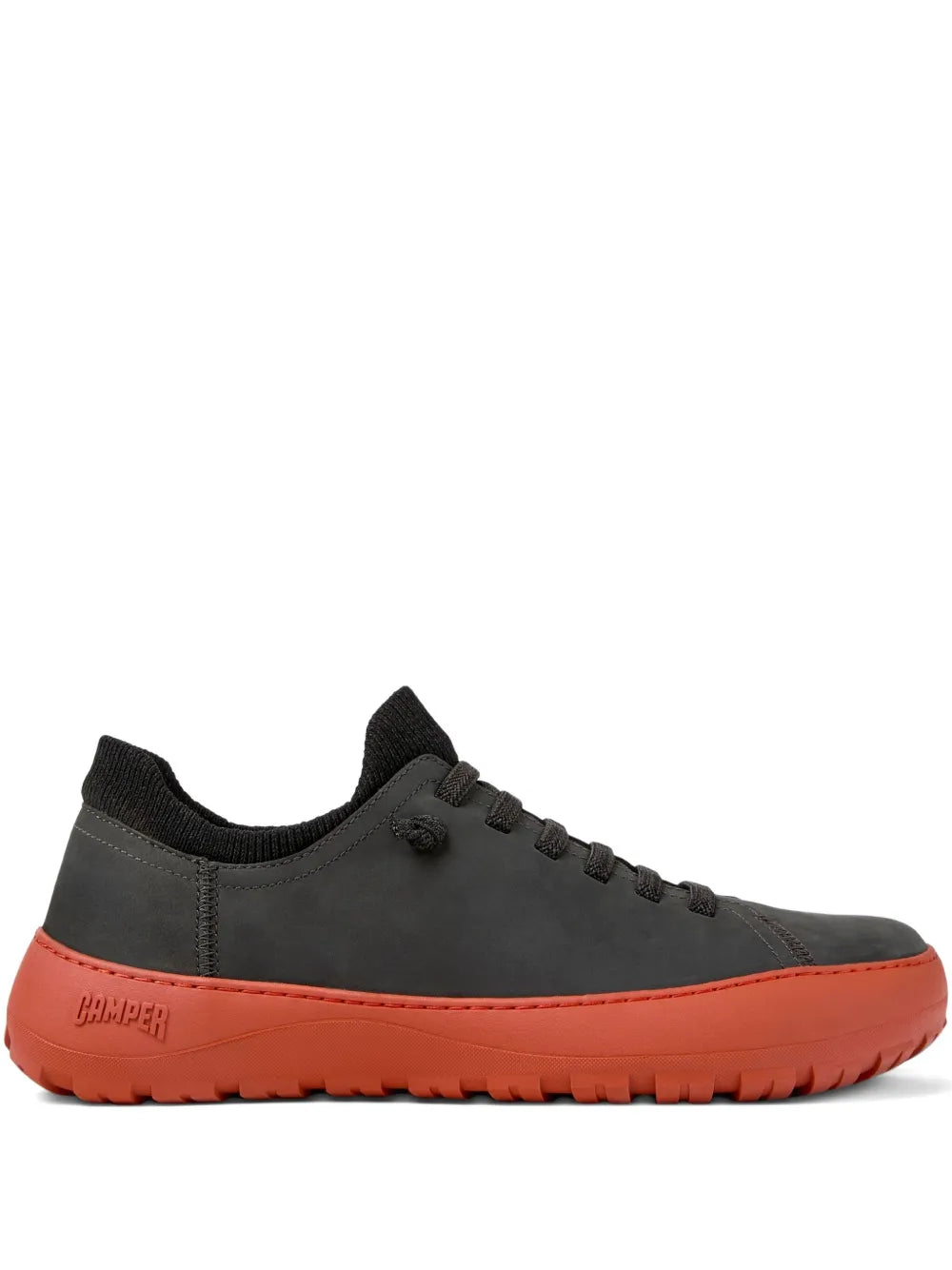 Camper Peu Cami Nubuck Leather Knit-Panel Sneakers