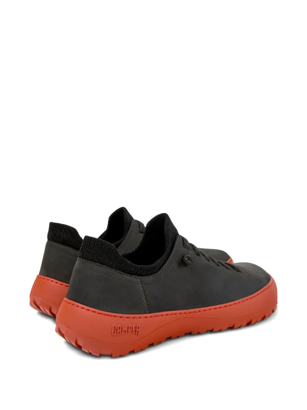 Camper Peu Cami Nubuck Leather Knit-Panel Sneakers