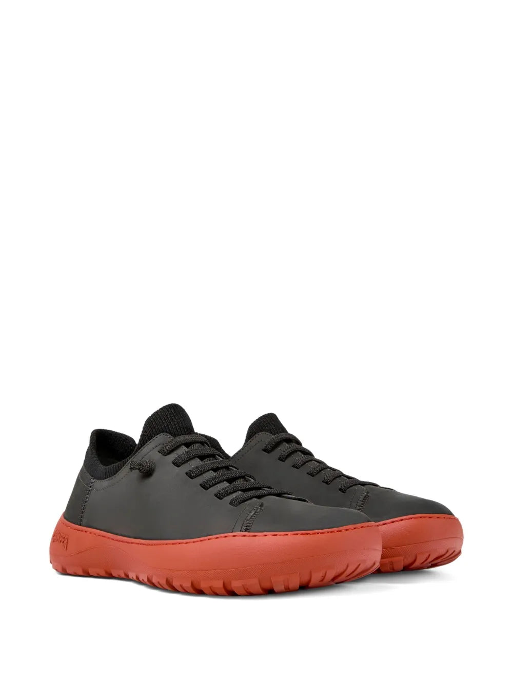 Camper Peu Cami Nubuck Leather Knit-Panel Sneakers