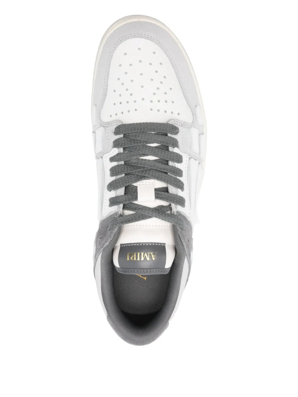 Amiri Skel-Top Bone-Panelled Low-Top Sneakers