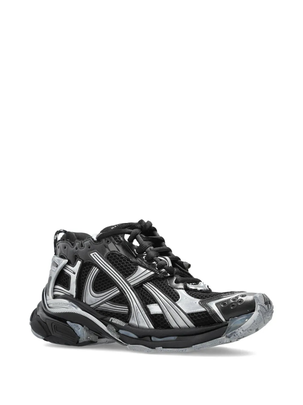 Balenciaga Lace-Up Metallic Trainers
