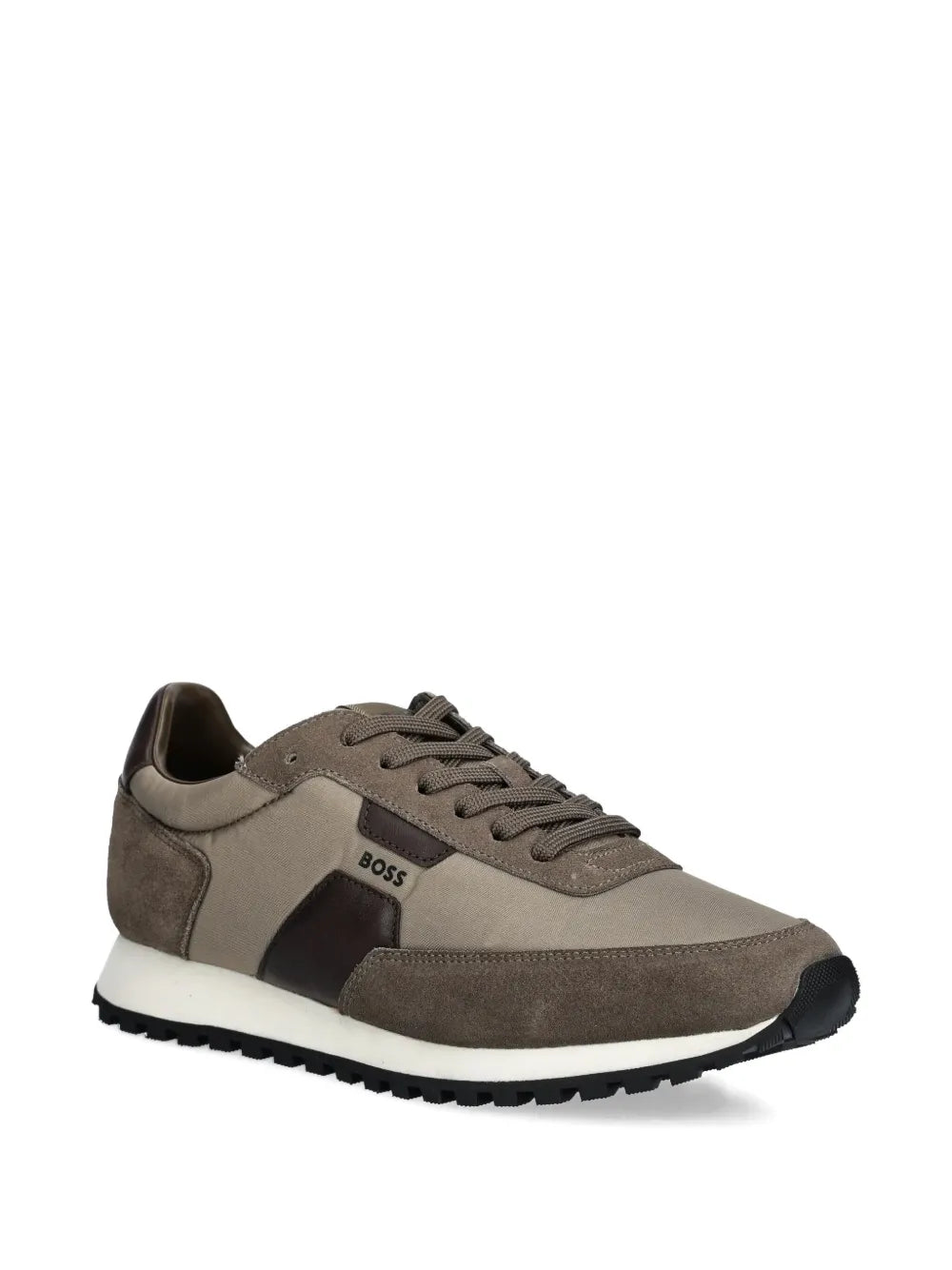 Boss Suede Leather Panel Sneakers
