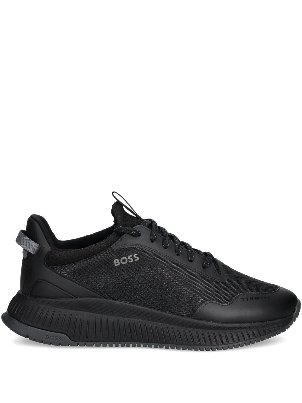 Boss Textured Lace-Up Low-Top Sneakers