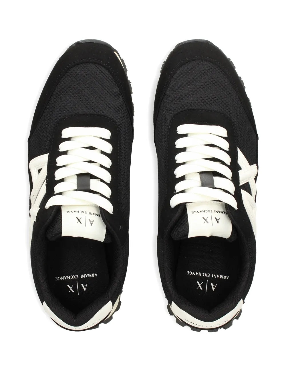Armani Exchange Logo-Detail Mesh Panel Sneakers