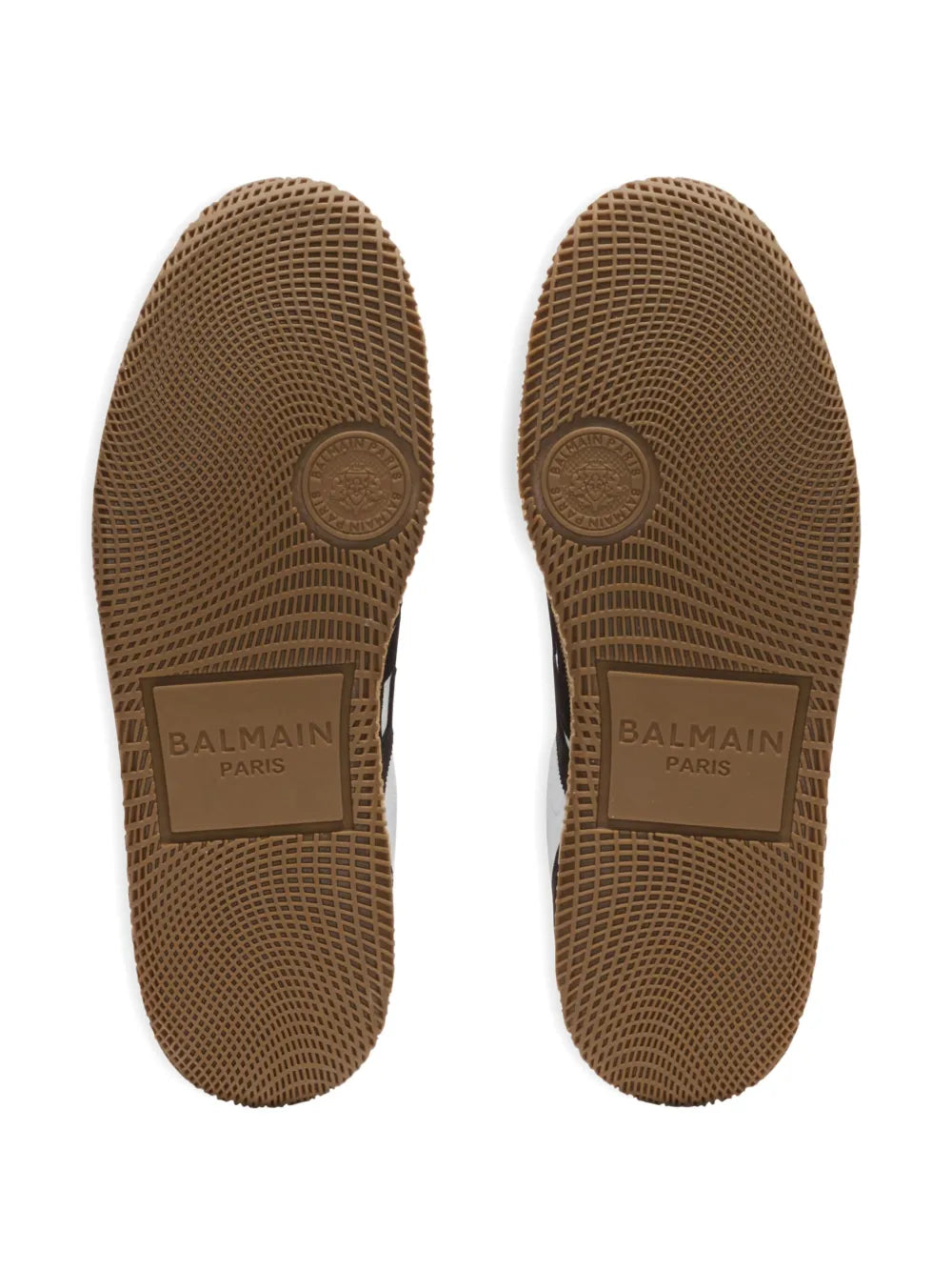 Balmain Swan Suede-Leather Logo Sneakers