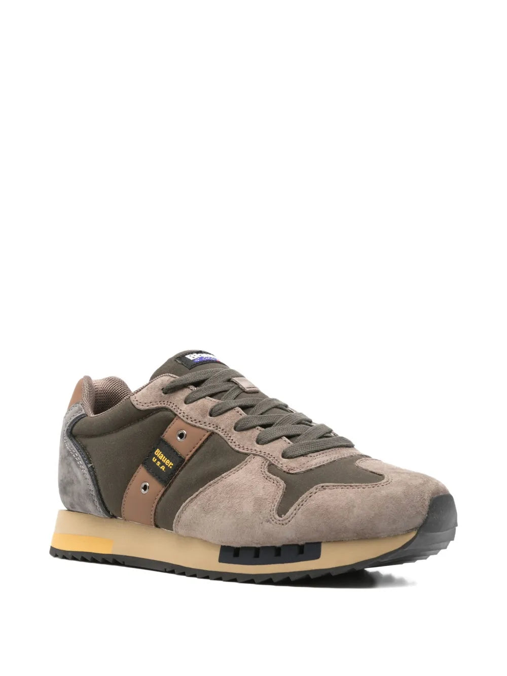 Blauer Suede Panelled Sneakers