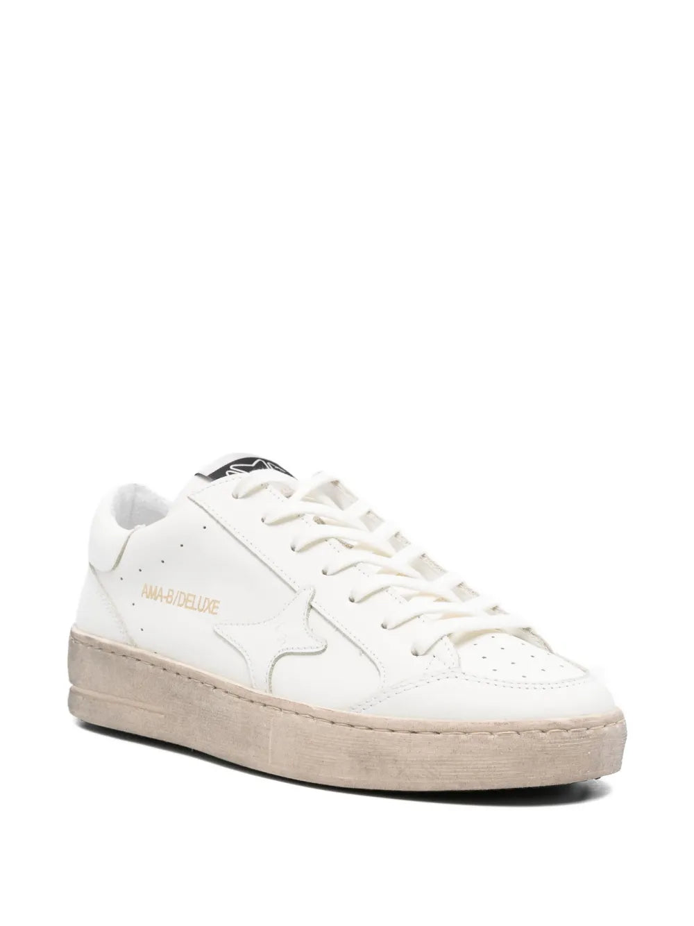 Ama Brand Star-Detail Leather Sneakers