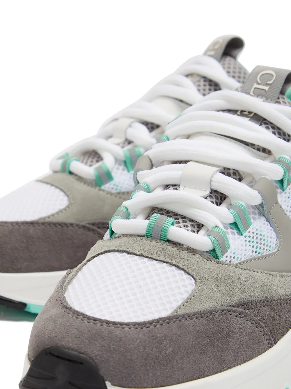 Cleens Aero Mesh-Panels Suede Low-Top Sneakers