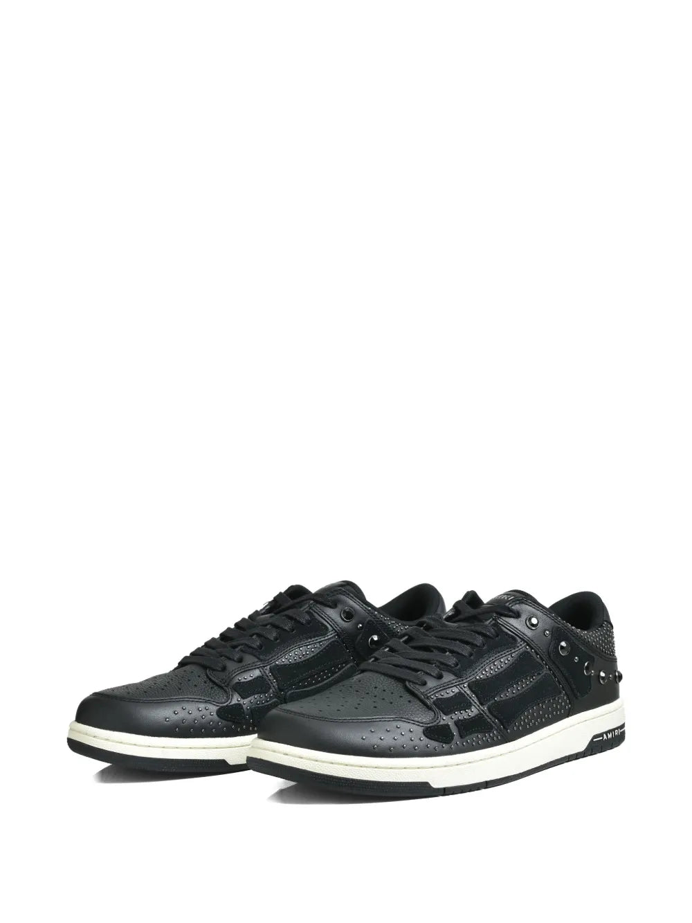 Amiri Perforated Studded Lace-Up Sneakers