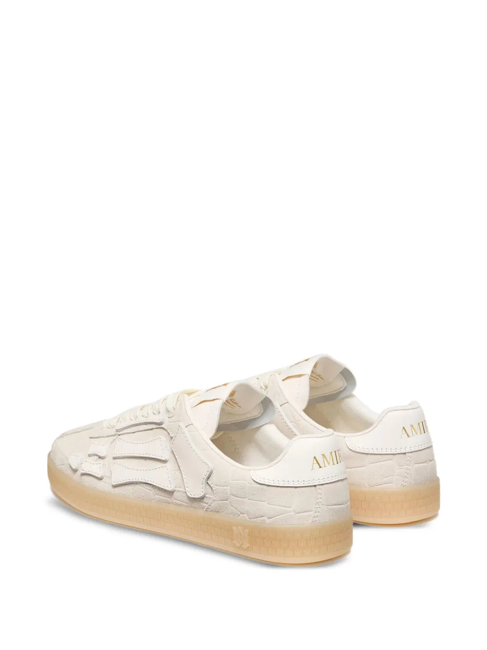 Amiri Croc-Debossed Leather Sneakers