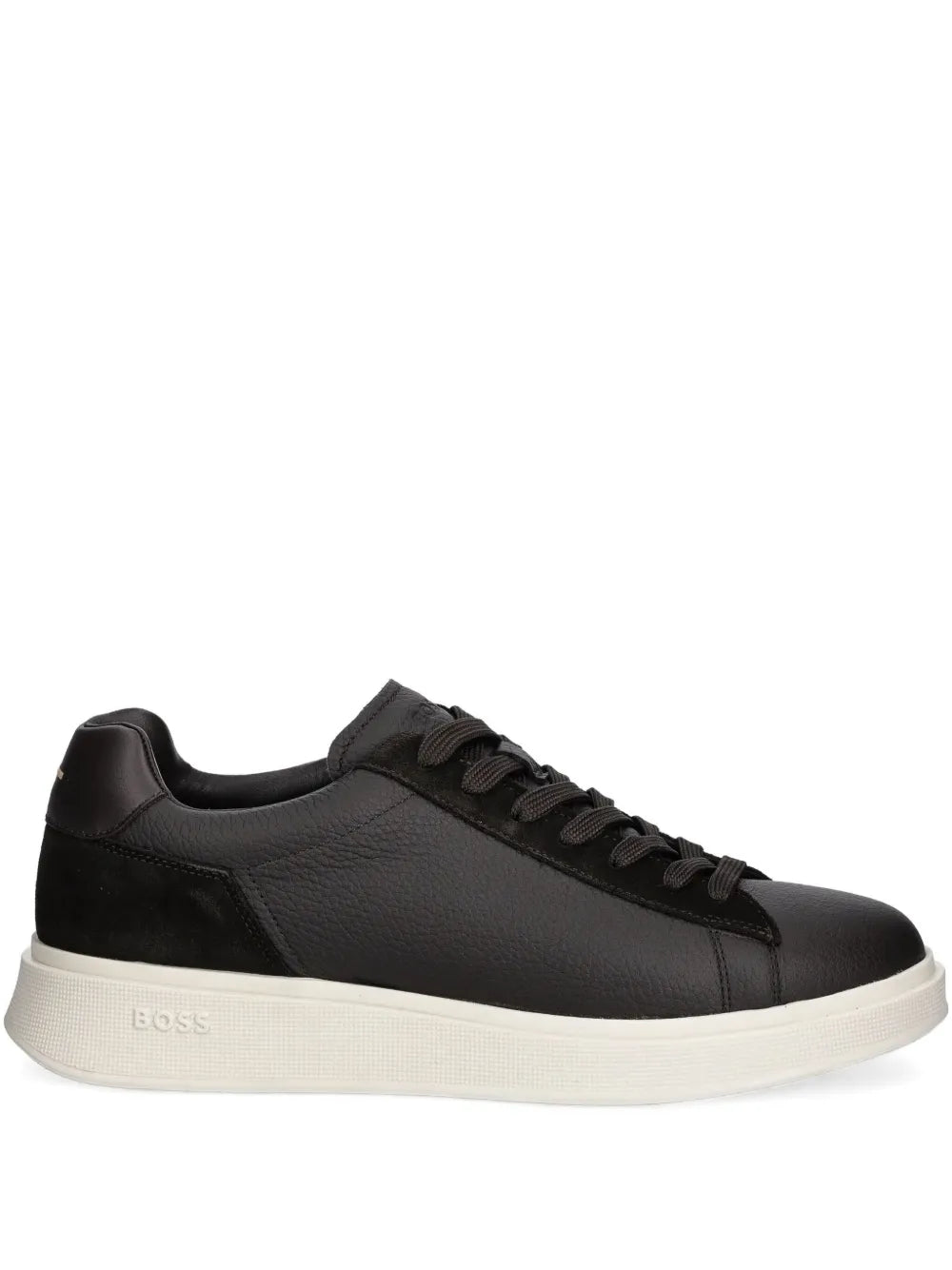 Boss Suede-Panel Lace-Up Sneakers