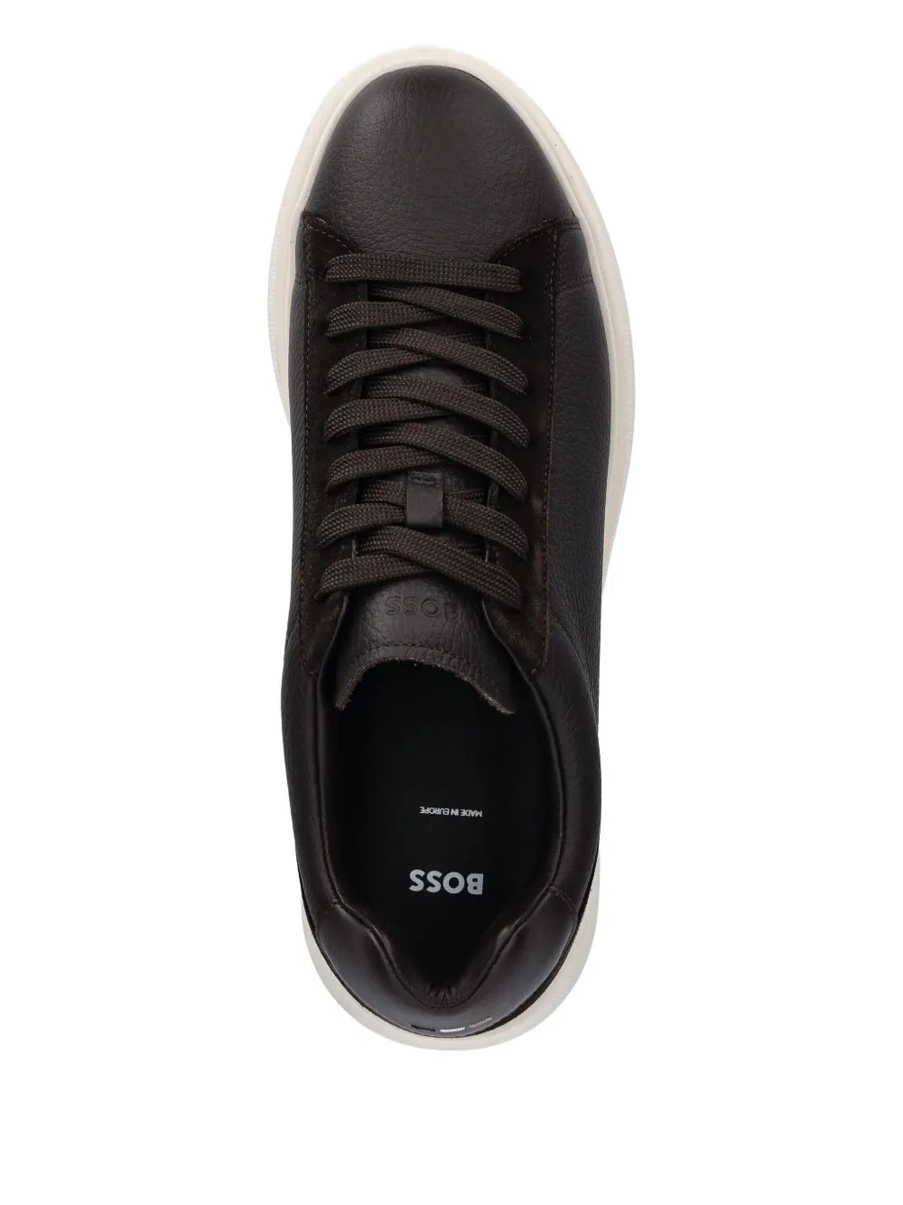 Boss Suede-Panel Lace-Up Sneakers