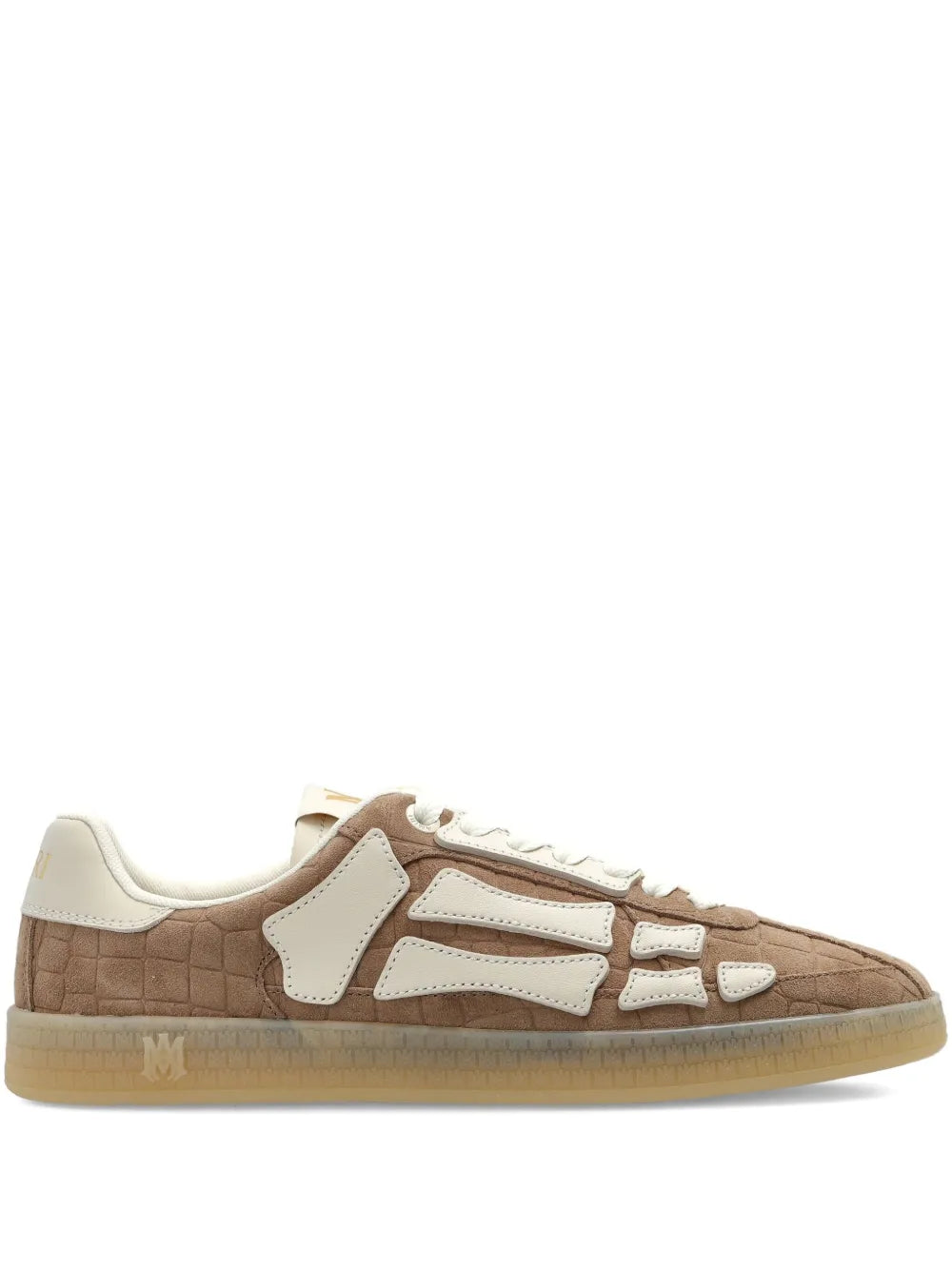 Amiri Crocodile-Embossed Skeleton Trainers