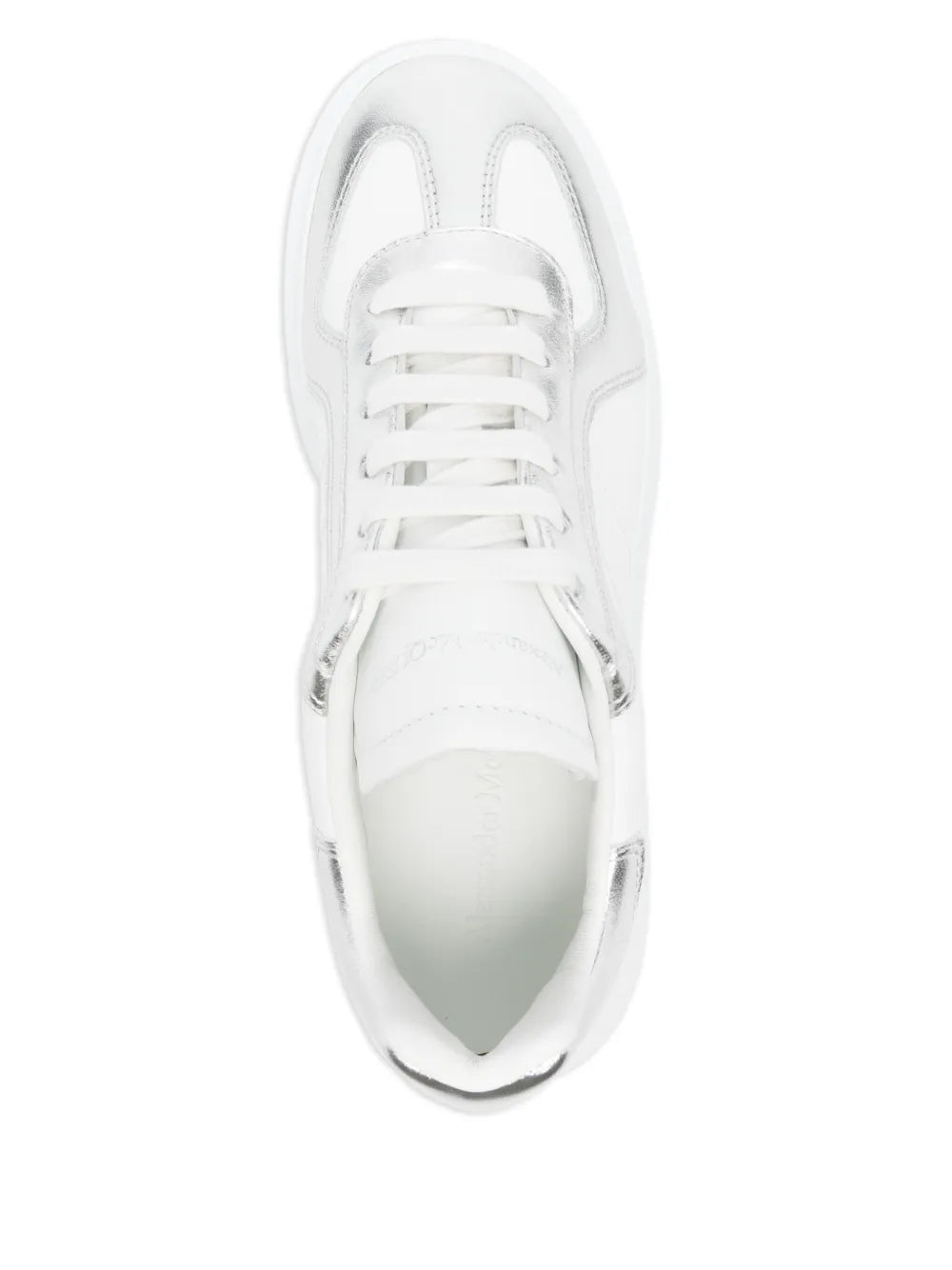 Alexander Mcqueen Oversized Metallic-Panel Leather Sneakers