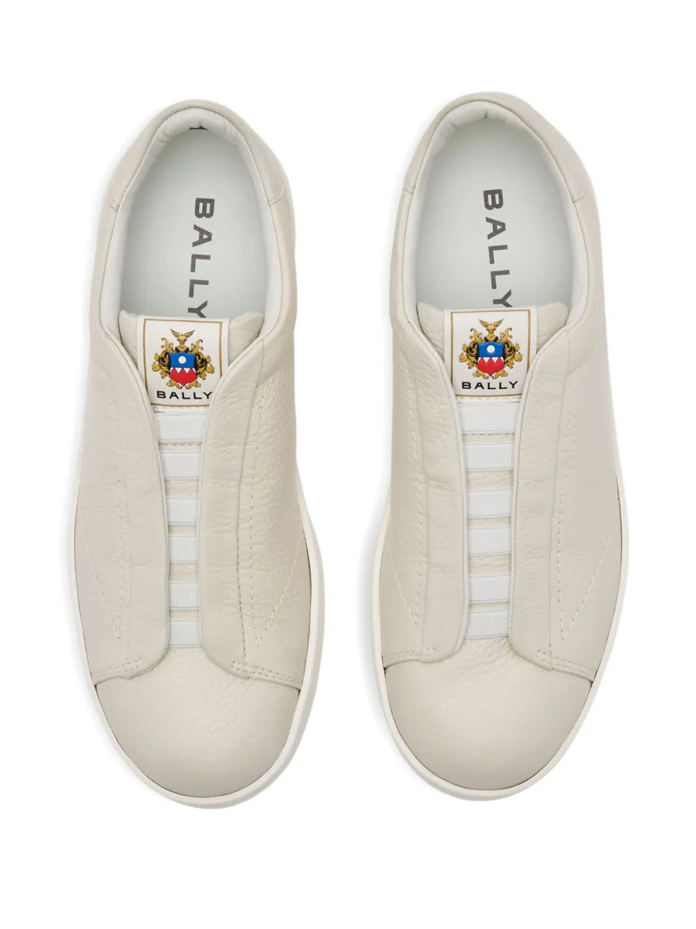 Bally Grained Leather Retro Crest Sneakers