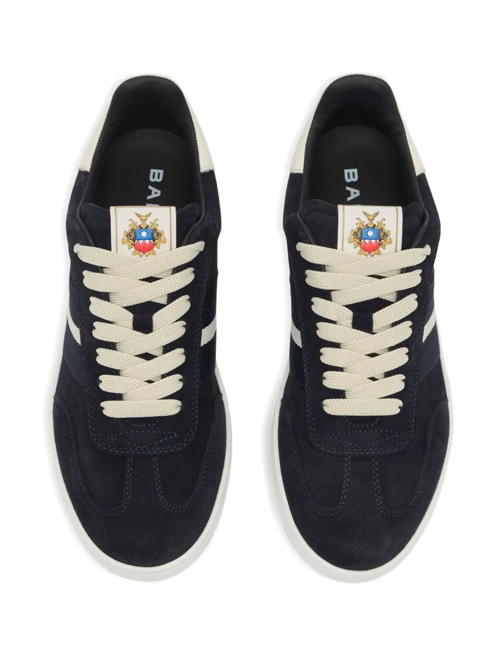 Bally Retro Crest Stripe Suede Sneakers