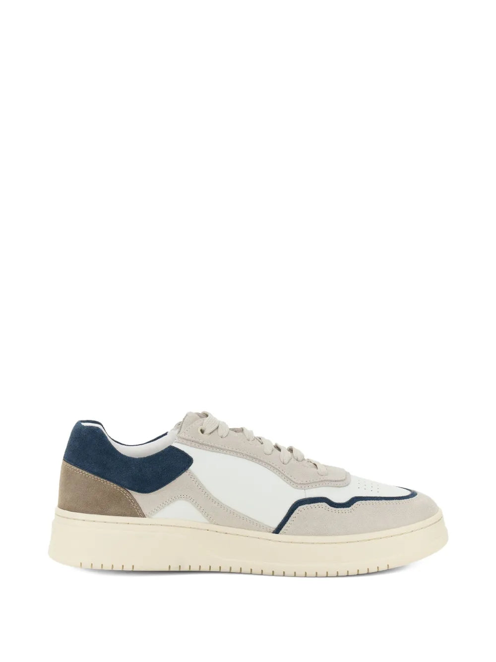 Boggi Milano Journey Suede-Panels Leather Sneakers