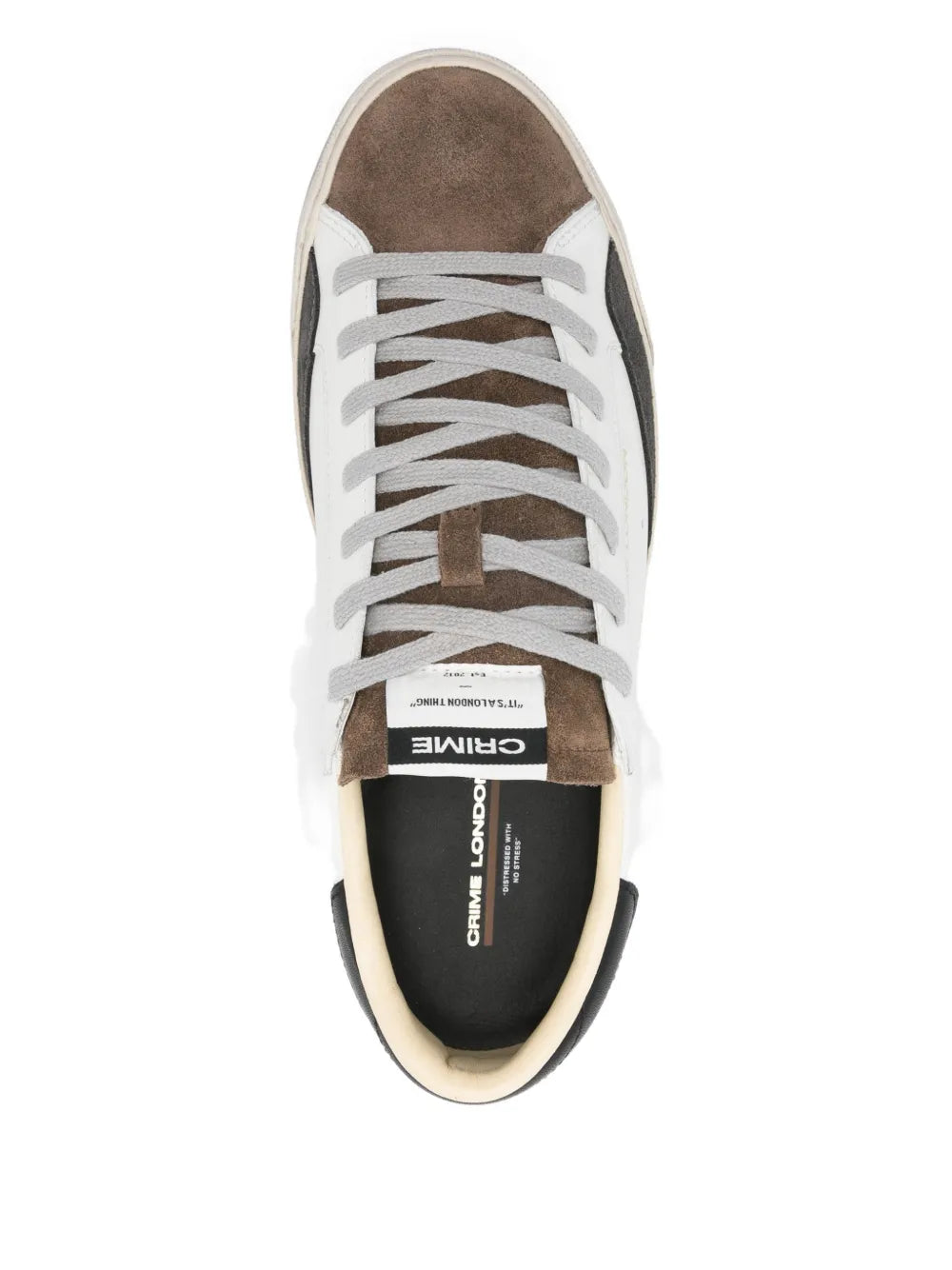 Crime London Distressed Panelled Sneakers