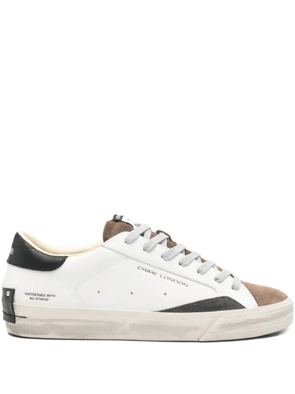Crime London Distressed Panelled Sneakers