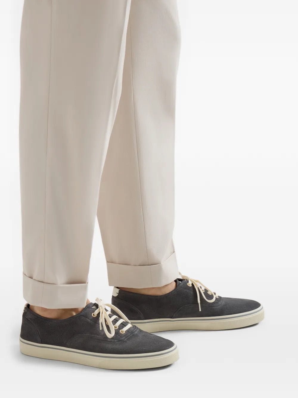 Brunello Cucinelli Reversed Calfskin Sneakers