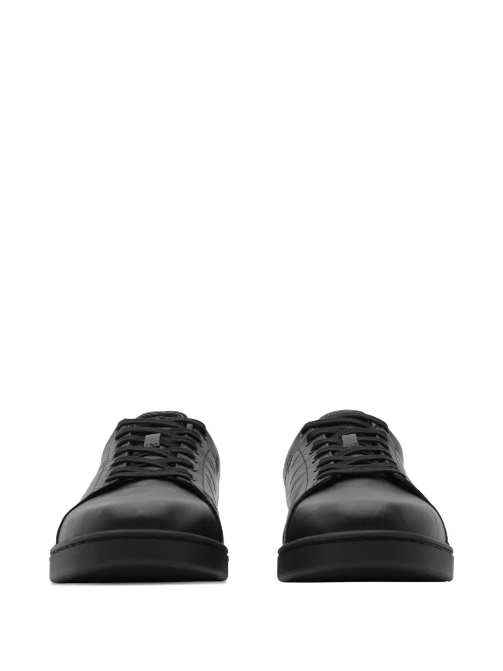 Burberry Embossed-Check Leather Sneakers