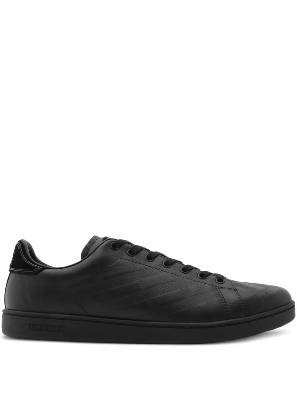 Burberry Embossed-Check Leather Sneakers