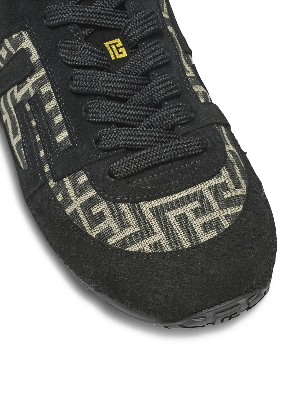 Balmain Racer Monogram-Jacquard Sneakers