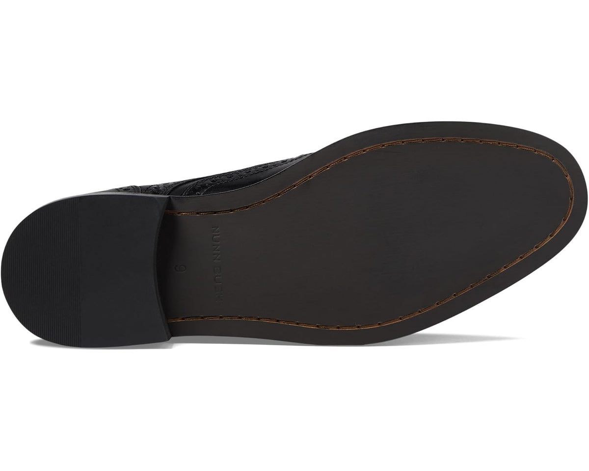 Men's Nunn Bush Nelson Wing Tip Dress Casual Oxford Black