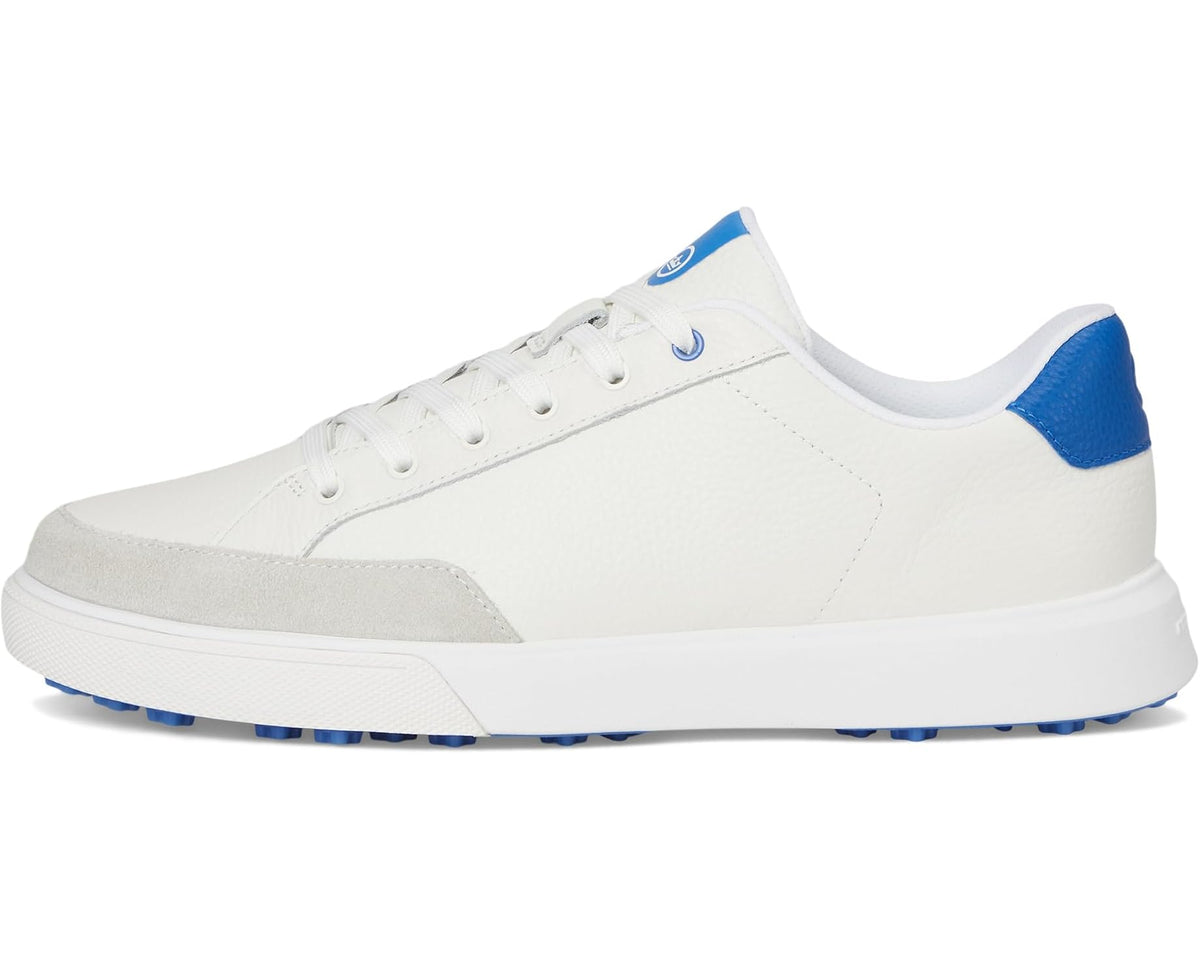 Men's Peter Millar Drift Leather Hybrid Course Shoes White/Mako Blue