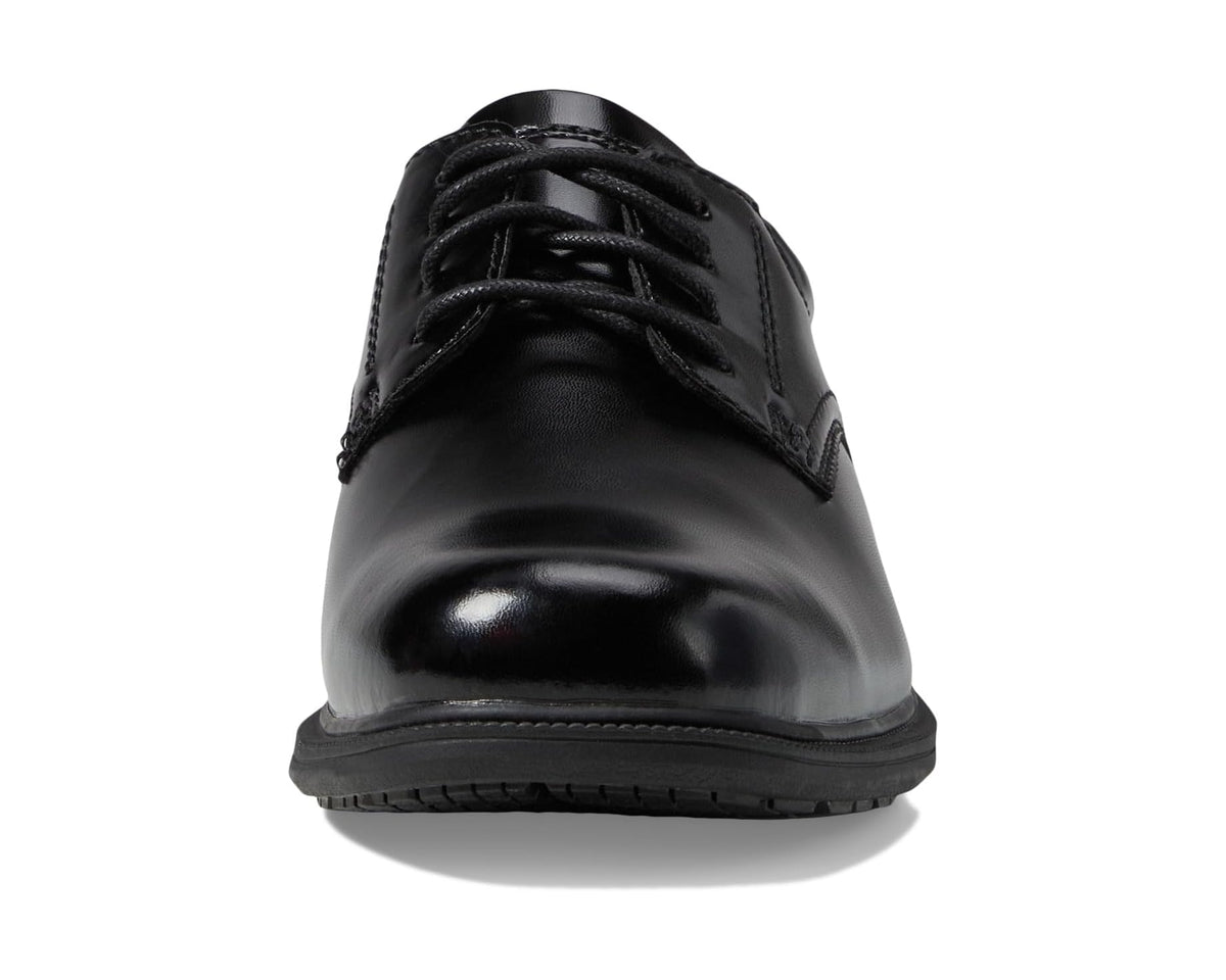 Men's Nunn Bush Baker Street Plain Toe Oxford with KORE Slip Resistant Walking Comfort Technology Black