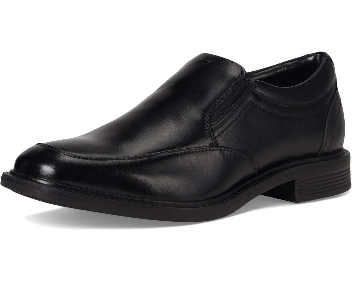 Men's Nunn Bush Stark Moccasin Toe Slip-On Leather Dress Casual Business Formal Loafers Black