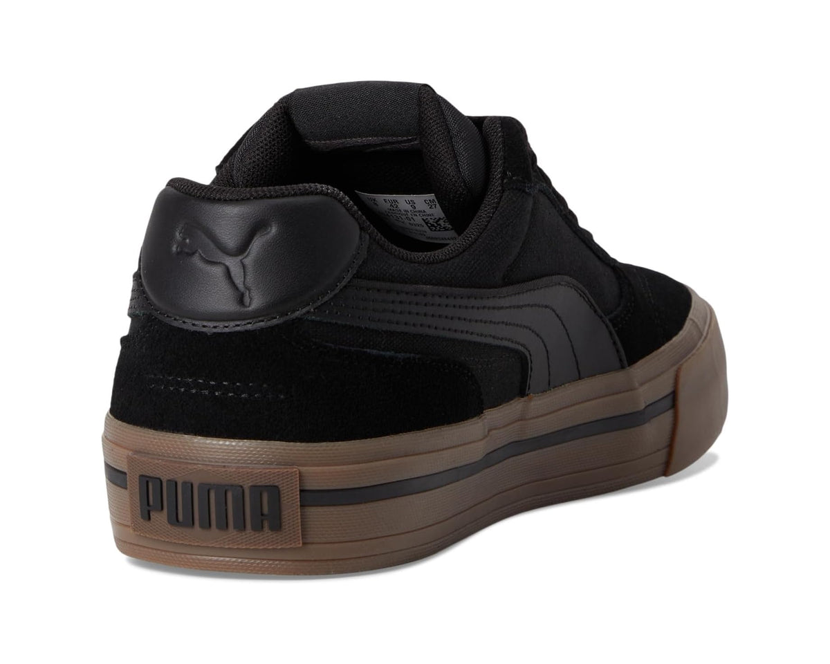 Men's PUMA Court Classic Vulc Shoes Black/Gold