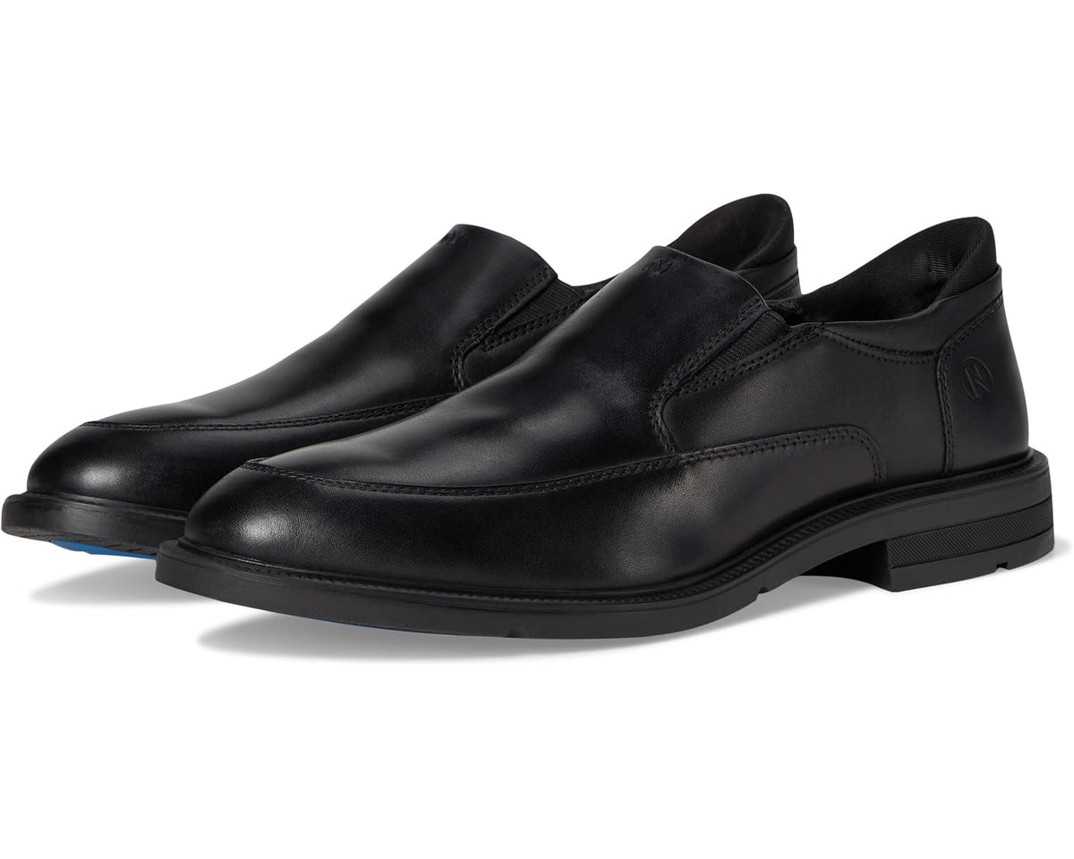 Men's Nunn Bush Kore Ez Icon Moccasin Toe Slip-On Easy-On Easy-Off Dress Casual Shoe Loafer Black
