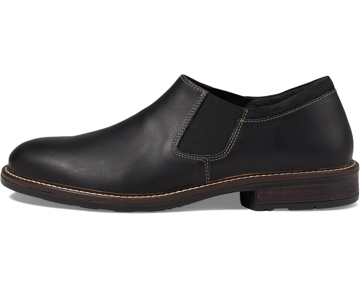 Men's Naot Director Black Raven Leather/Black Velvet Nubuck