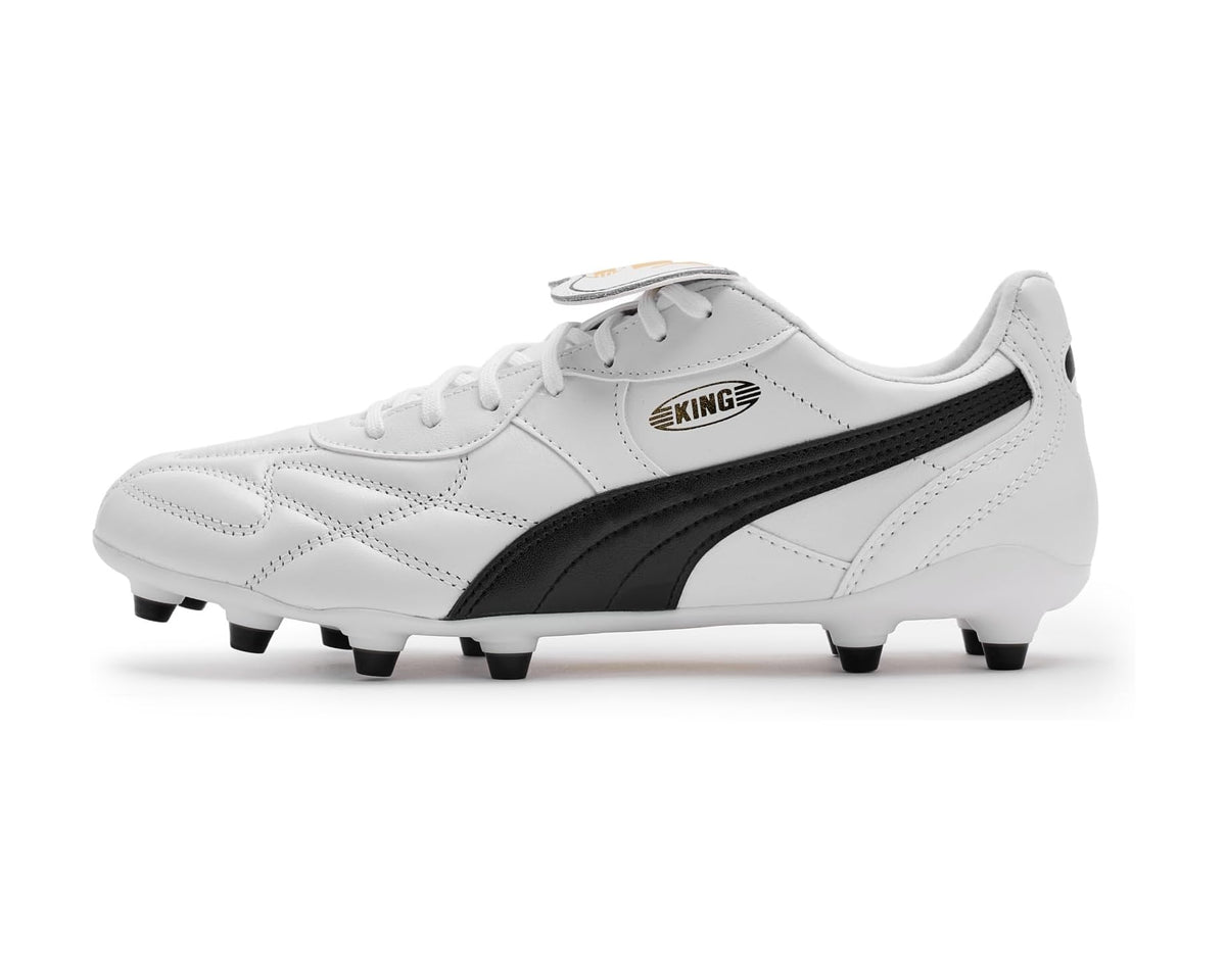 Men's PUMA King Top Firm, Artificial Ground Soccer Cleats White/Black