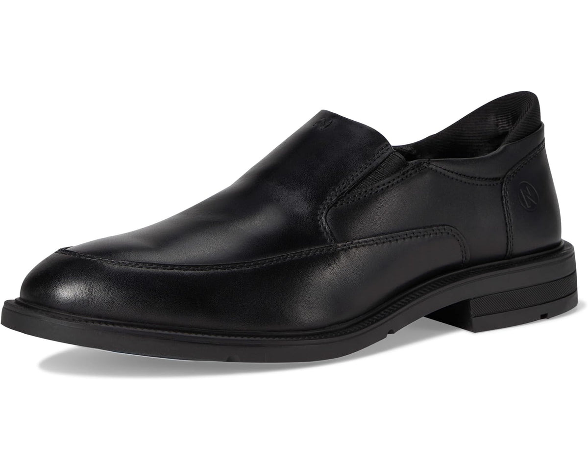 Men's Nunn Bush Kore Ez Icon Moccasin Toe Slip-On Easy-On Easy-Off Dress Casual Shoe Loafer Black