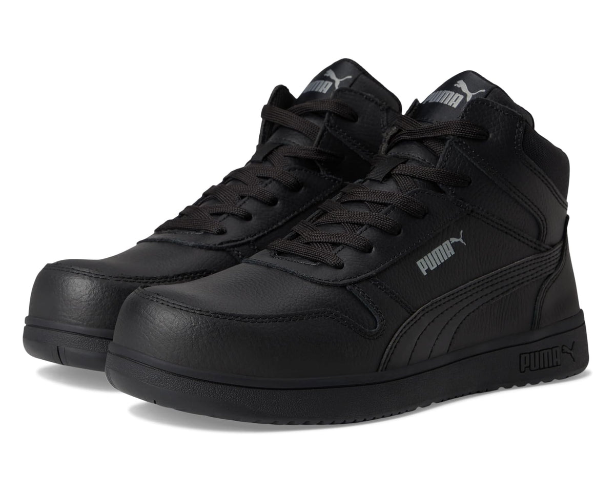 Men's PUMA Safety Frontcourt Leather Mid ASTM EH Black