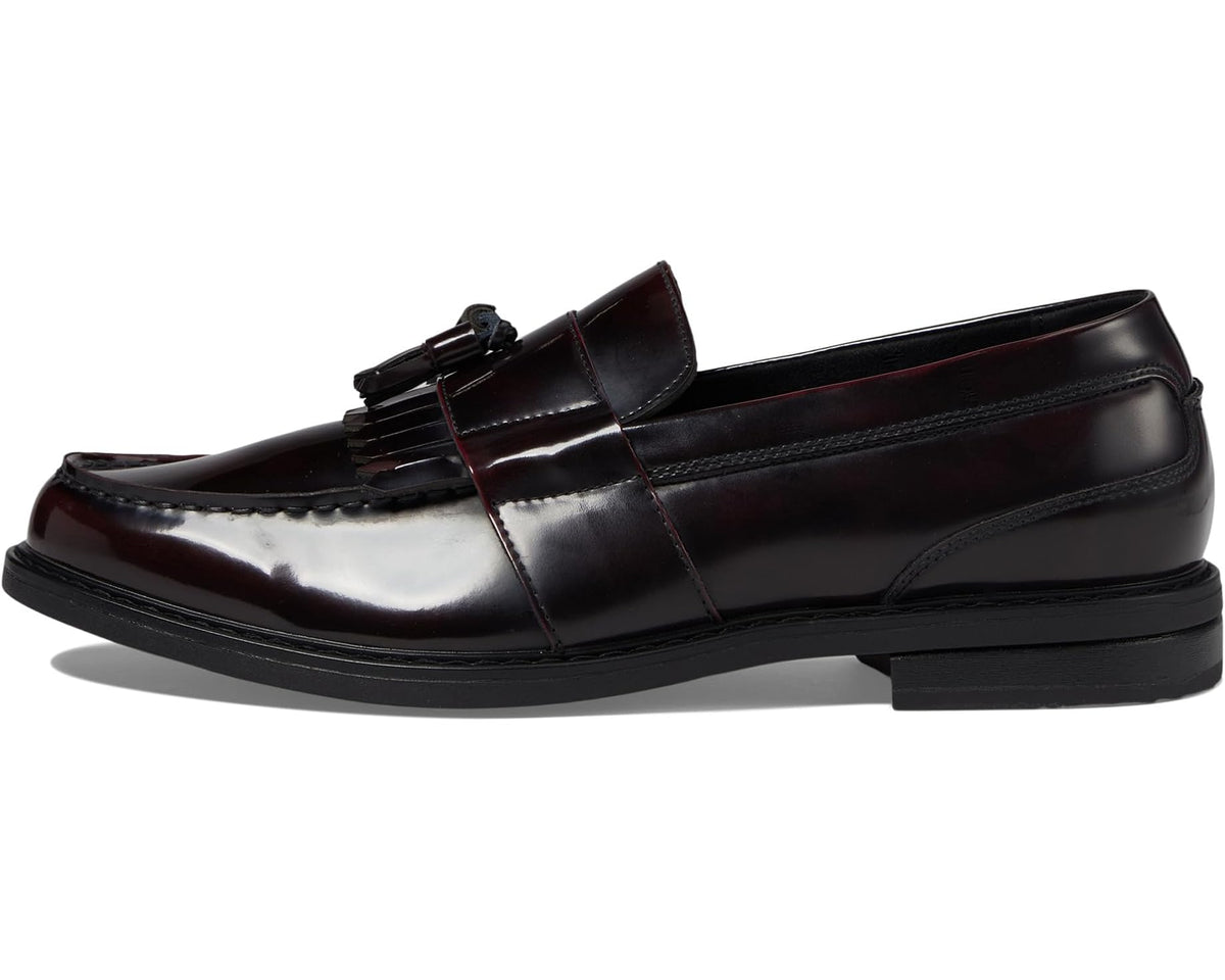 Men's Nunn Bush Keaton Moc Toe Kiltie Tassel Loafers Burgundy Multi