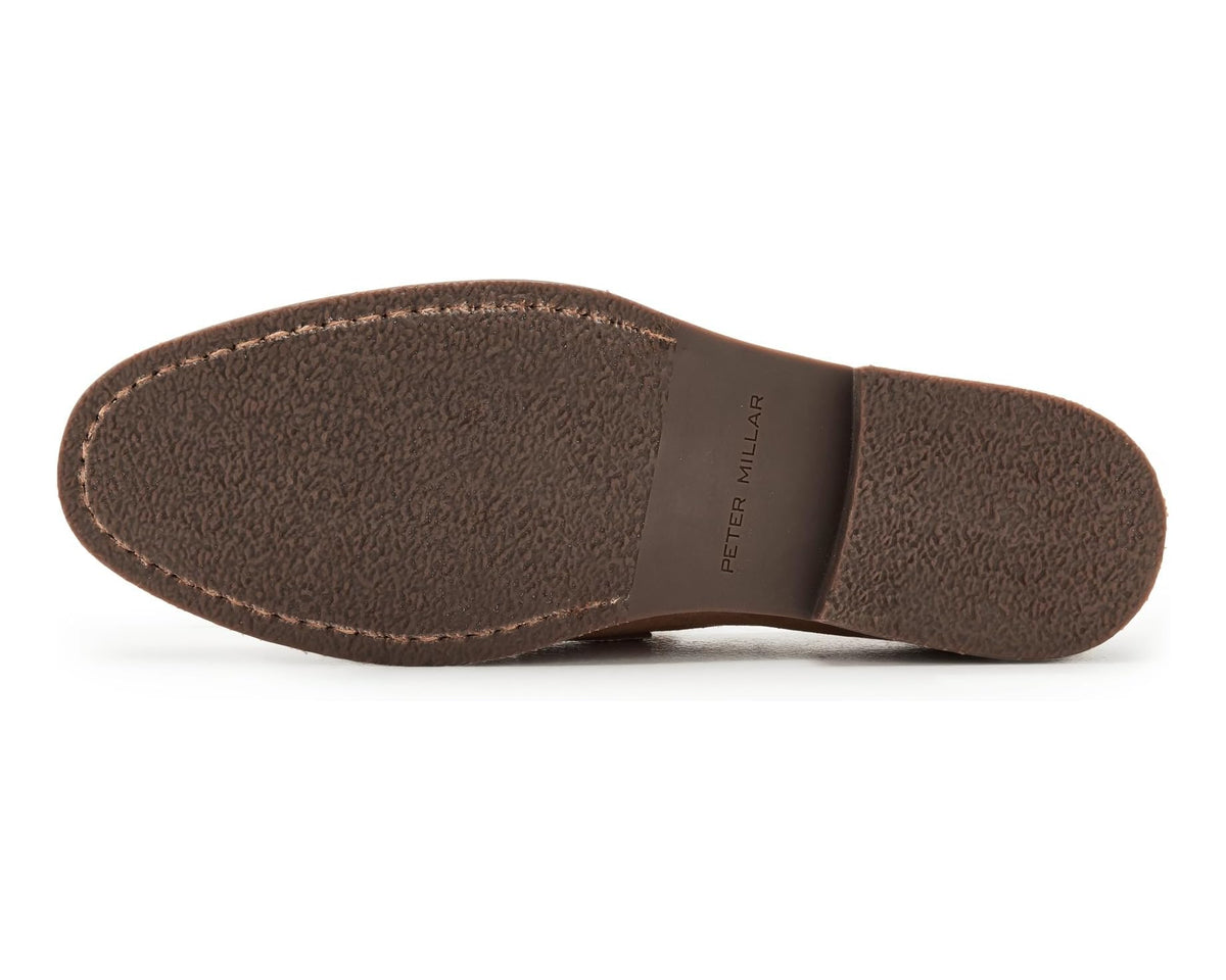 Men's Peter Millar Madison Suede Penny Loafer Dark Jute