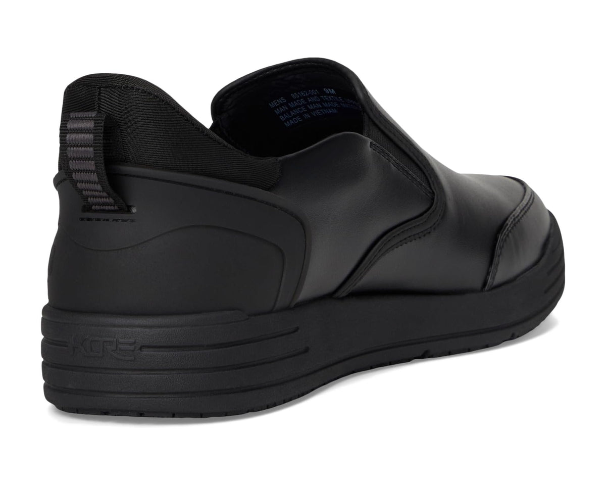 Men's Nunn Bush KORE CITY Work EZ Slip-Resistant Slip-On Athletic Inspired Hands Free Loafers Black