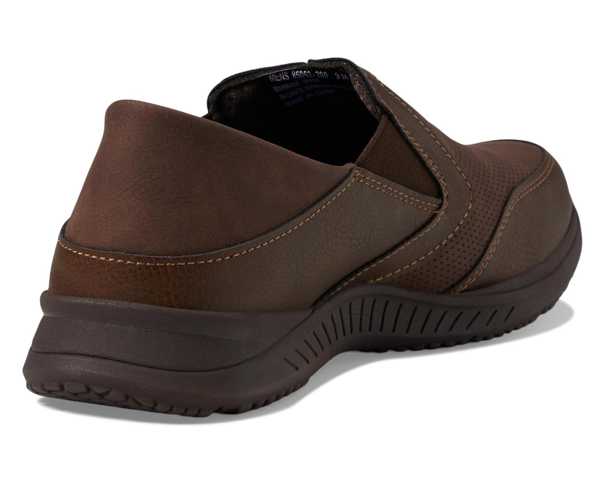 Men's Nunn Bush Conway EZ Moccasin Toe Slip-On Easy Slip-In Loafer Brown