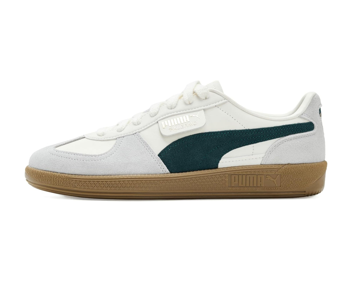 Men's PUMA Palermo Shoes Warm White/Green Terrain