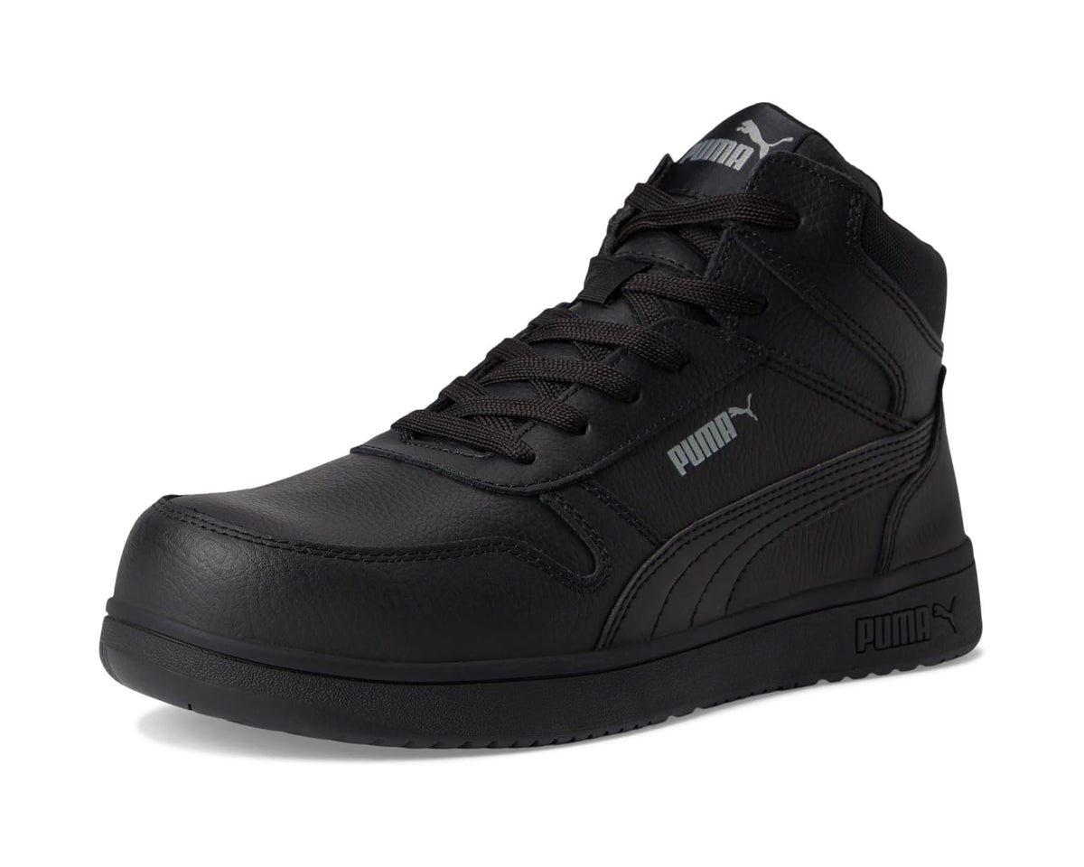 Men's PUMA Safety Frontcourt Leather Mid ASTM EH Black
